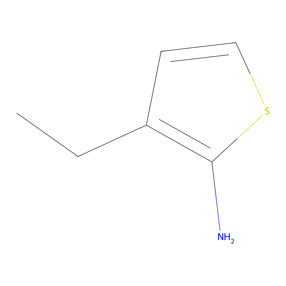 3-Ethylthiophen-2-amine molecular structure, CAS 124701-11-7