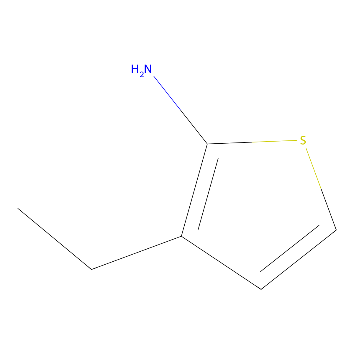 3-Ethylthiophen-2-amine molecular structure, CAS 124701-11-7