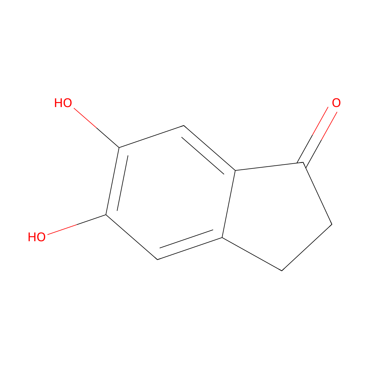 5,6-Dihydroxy-2,3-dihydro-1H-inden-1-one molecular structure, CAS 124702-80-3