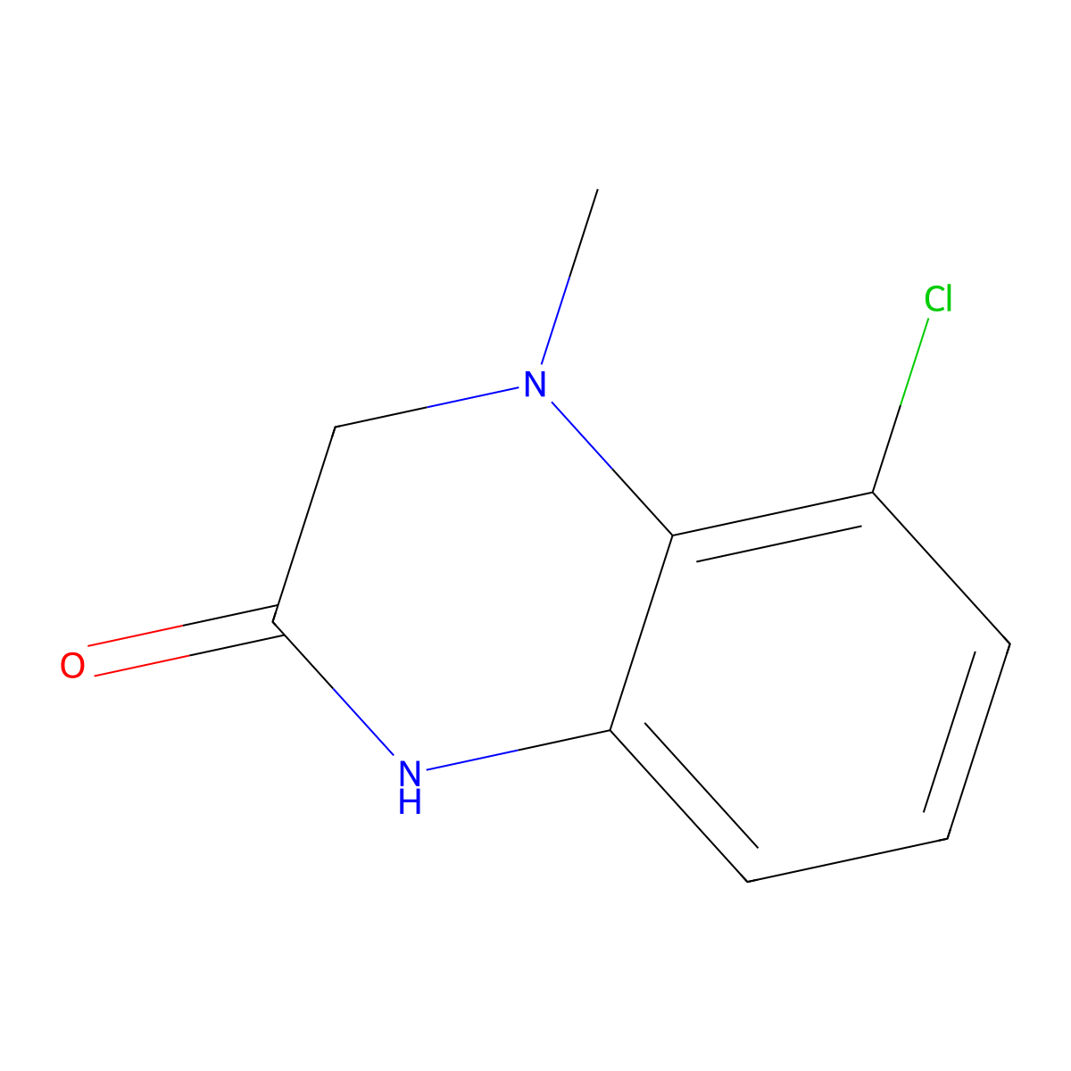 5-chloro-4-methyl-3,4-dihydroquinoxalin-2(1H)-one molecular structure, CAS 1247021-95-9