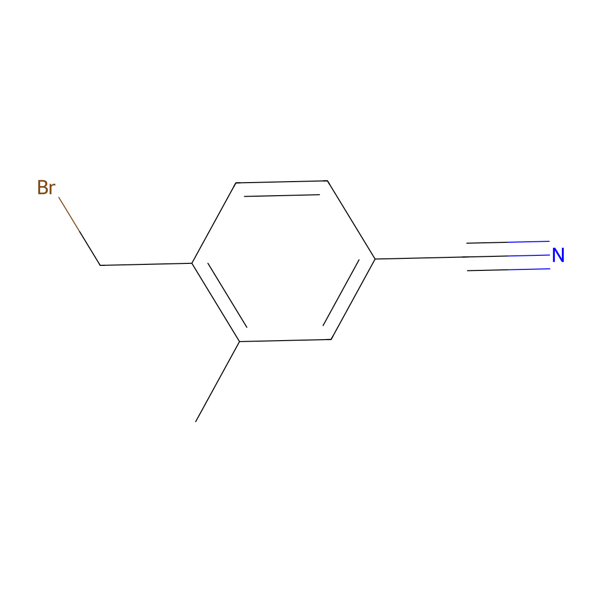 4-(Bromomethyl)-3-methylbenzonitrile molecular structure, CAS 1247022-11-2