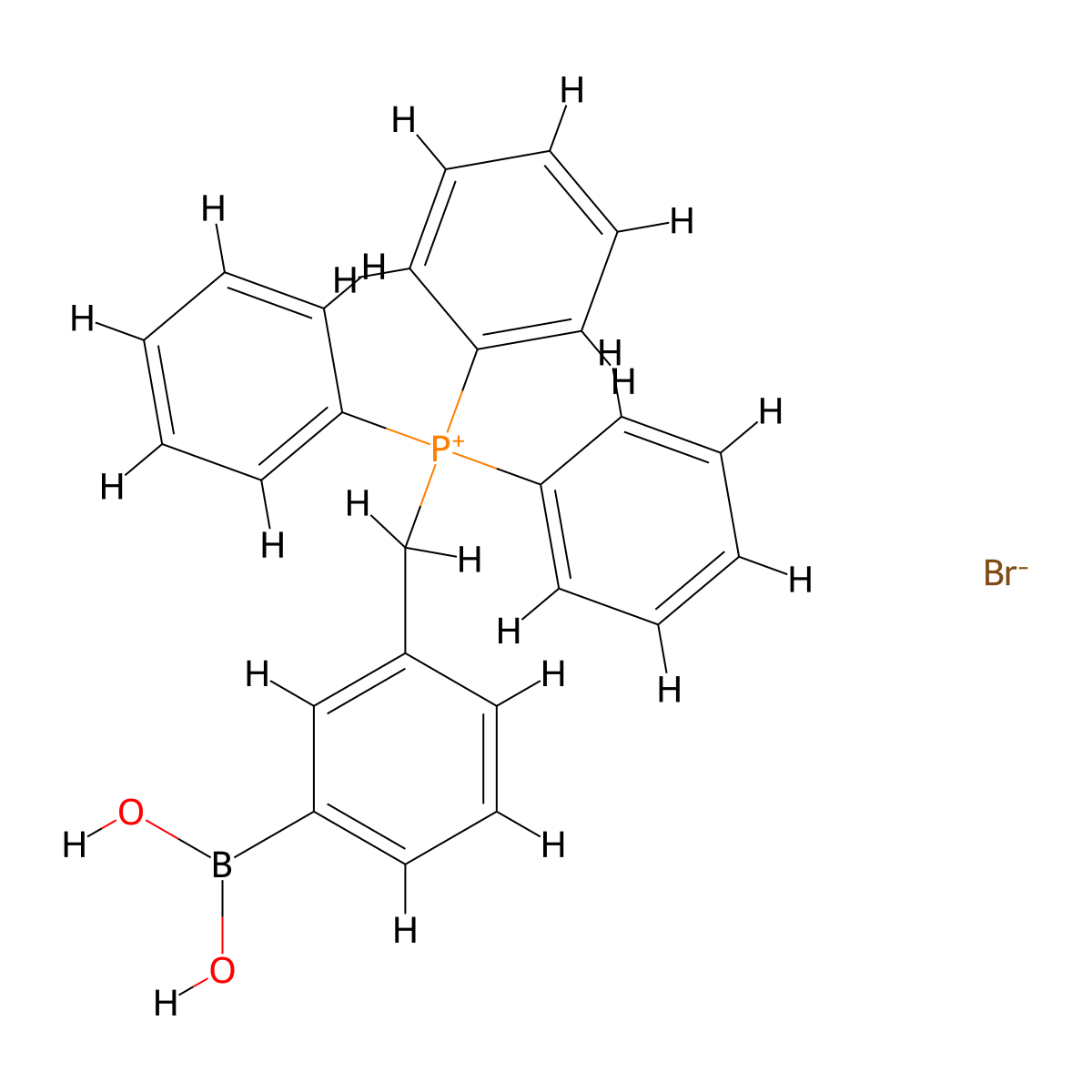 [(3-Boronophenyl)methyl]triphenyl-phosphonium,monobromide molecular structure, CAS 1247025-84-8