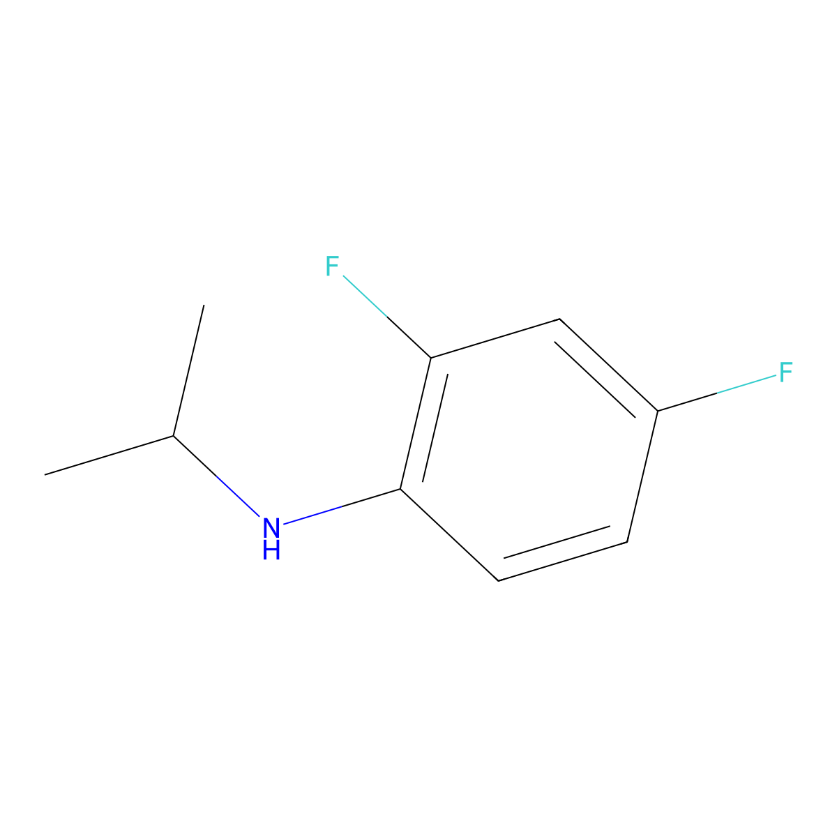 2,4-Difluoro-N-isopropylaniline molecular structure, CAS 124703-94-2