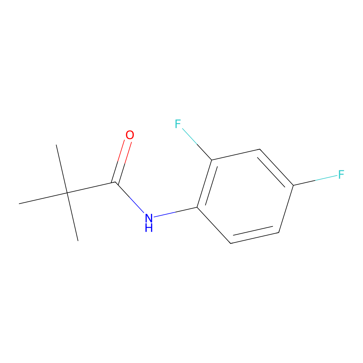 N-(2,4-difluorophenyl)-2,2-dimethylpropanamide molecular structure, CAS 124704-01-4