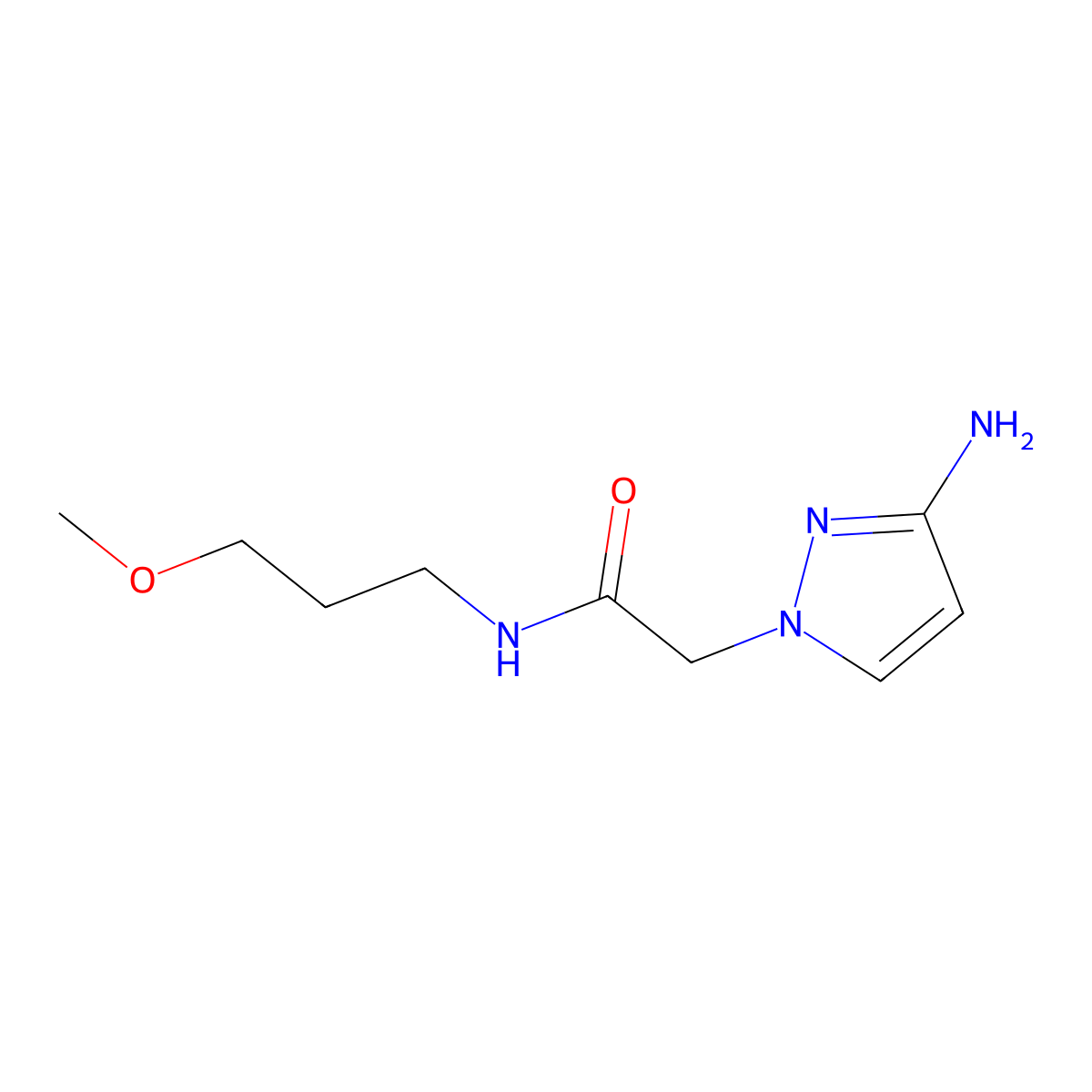 2-(3-Amino-1h-pyrazol-1-yl)-N-(3-methoxypropyl)acetamide molecular structure, CAS 1247043-22-6