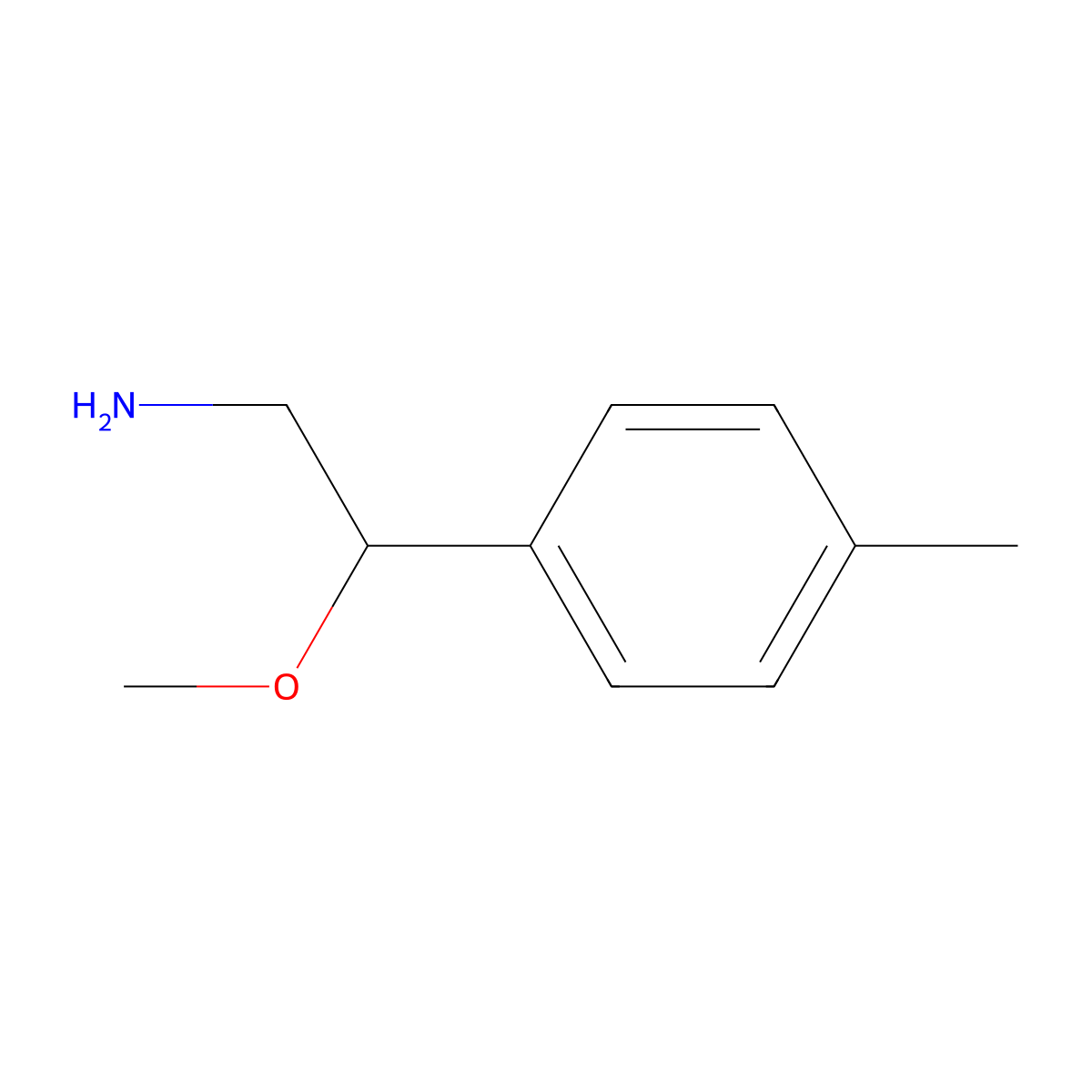 2-Methoxy-2-(4-methylphenyl)ethan-1-amine molecular structure, CAS 1247043-24-8