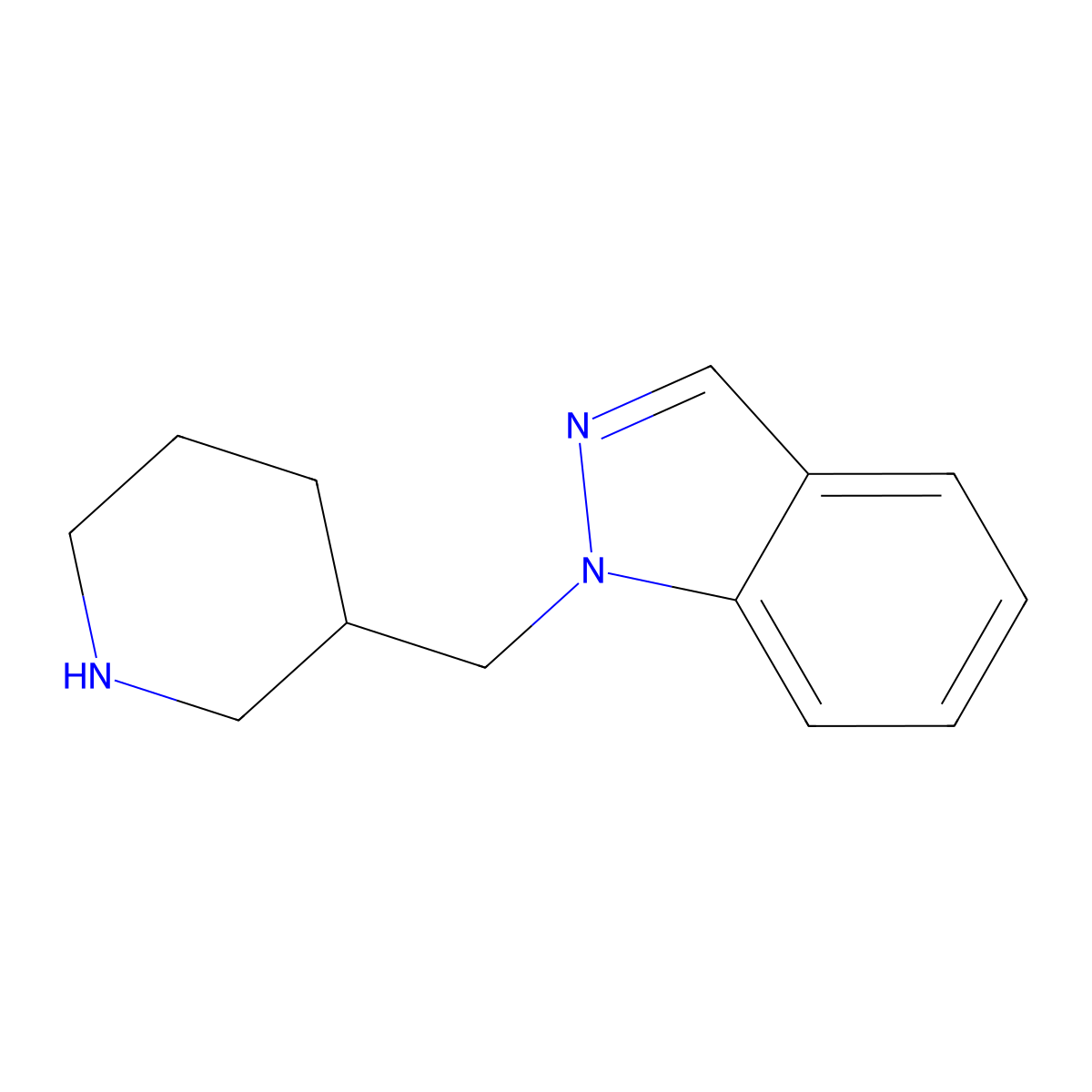 1-(Piperidin-3-ylmethyl)-1H-indazole molecular structure, CAS 1247043-83-9