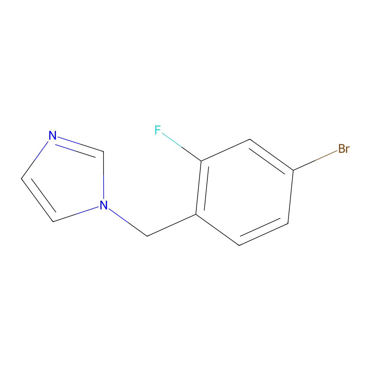 1-(4-Bromo-2-fluorobenzyl)imidazole molecular structure, CAS 1247045-93-7