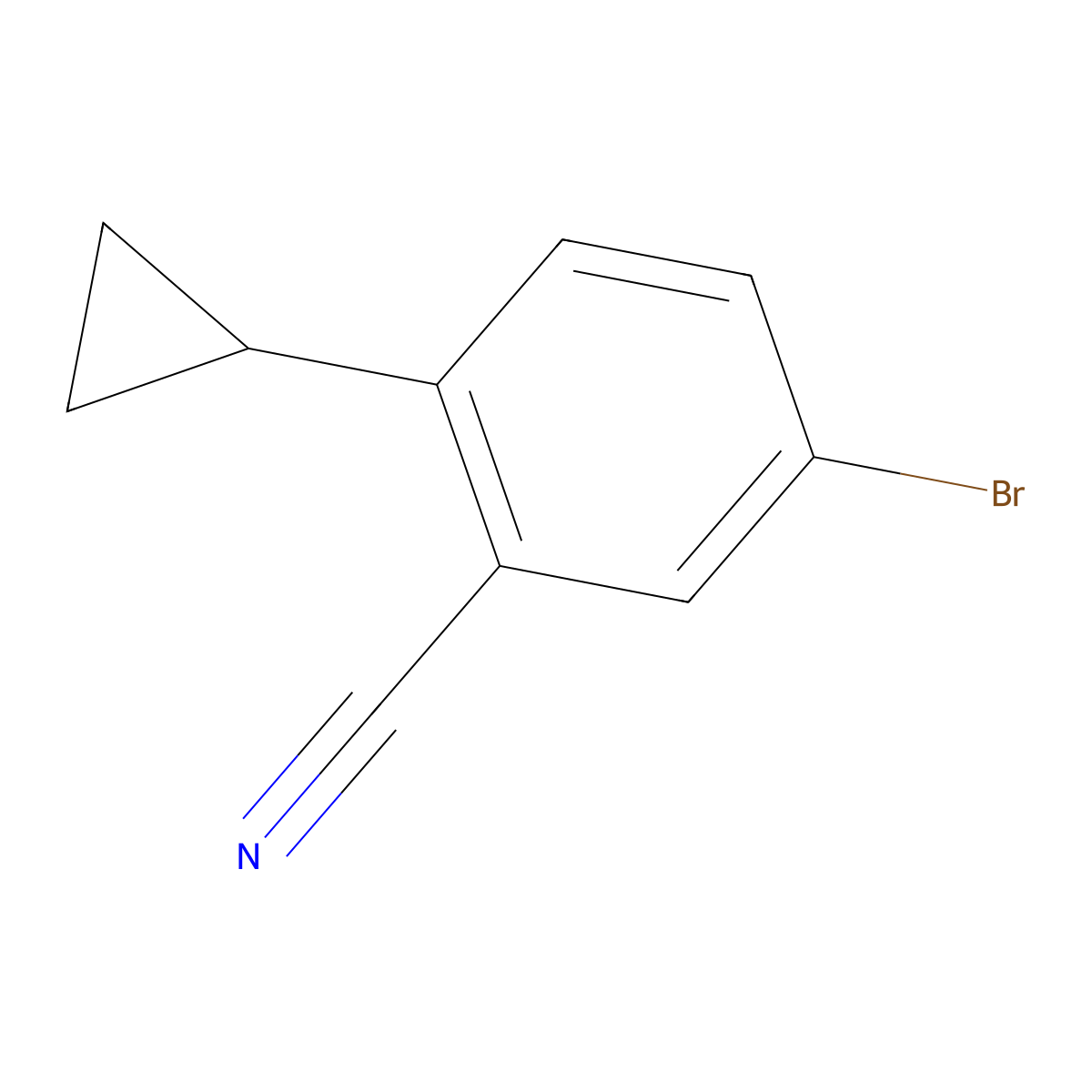 5-Bromo-2-cyclopropylbenzonitrile molecular structure, CAS 124705-59-5