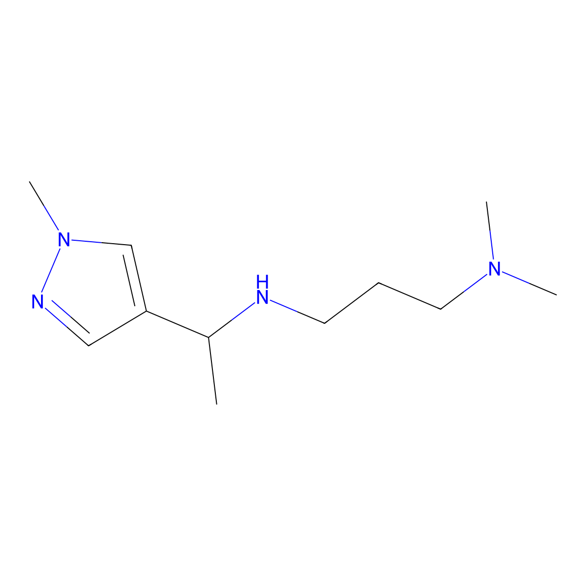 [3-(Dimethylamino)propyl][1-(1-methyl-1H-pyrazol-4-yl)ethyl]amine molecular structure, CAS 1247052-24-9