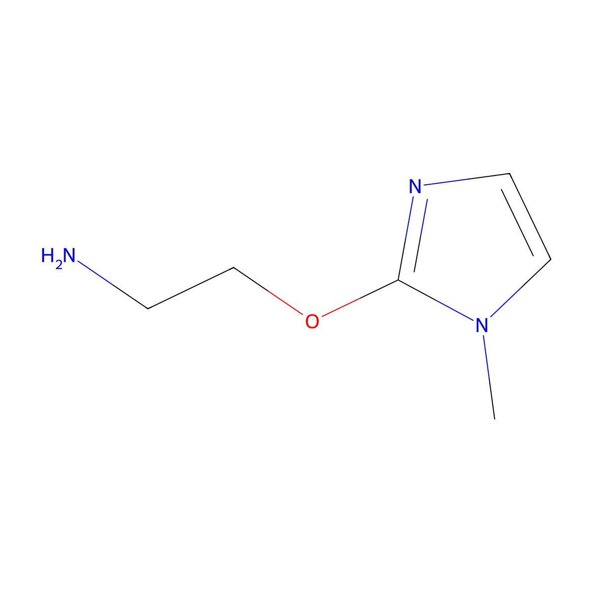 2-((1-Methyl-1h-imidazol-2-yl)oxy)ethan-1-amine molecular structure, CAS 1247057-12-0