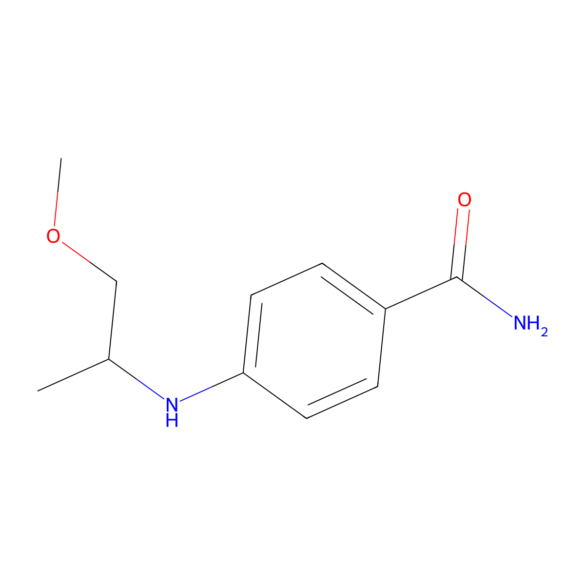 4-[(1-Methoxypropan-2-yl)amino]benzamide molecular structure, CAS 1247059-49-9