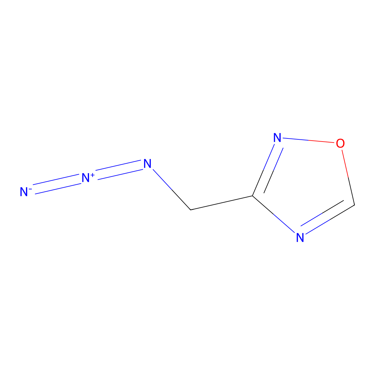 3-(Azidomethyl)-1,2,4-oxadiazole molecular structure, CAS 1247059-63-7