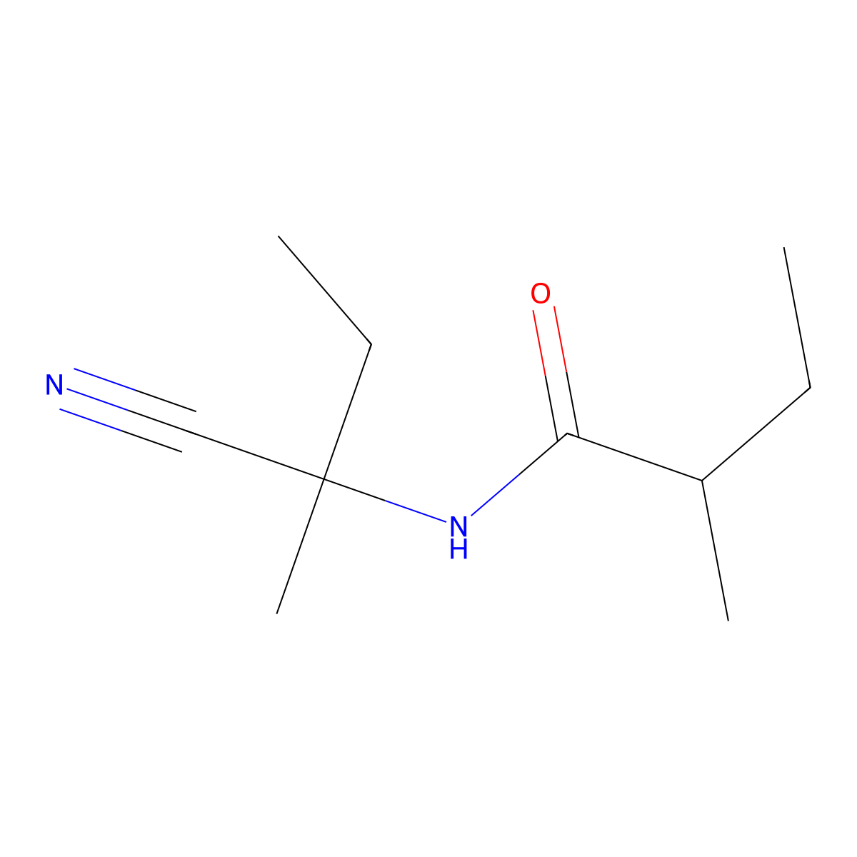 N-(1-cyano-1-methylpropyl)-2-methylbutanamide molecular structure, CAS 1247059-70-6