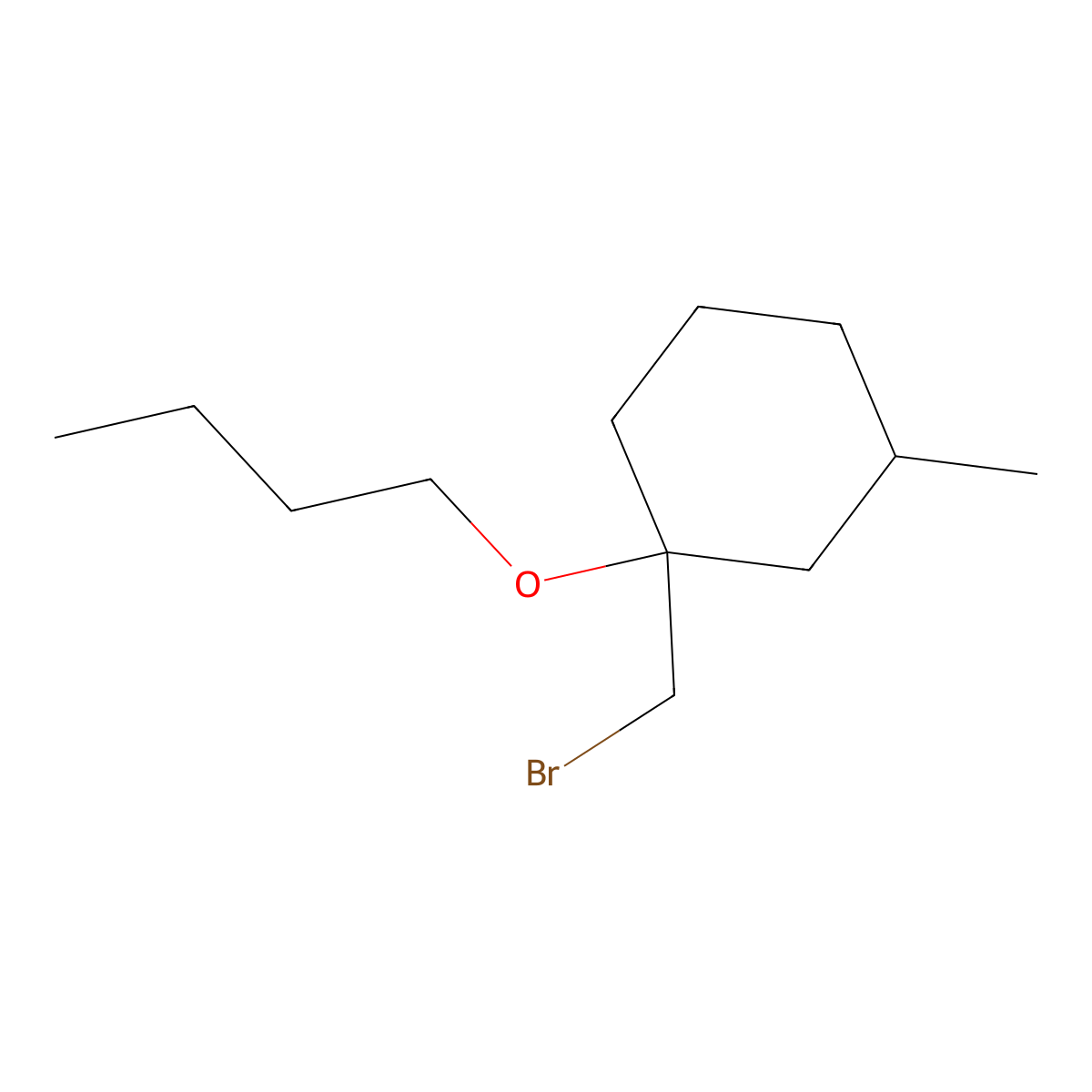 1-(Bromomethyl)-1-butoxy-3-methylcyclohexane molecular structure, CAS 1247062-34-5