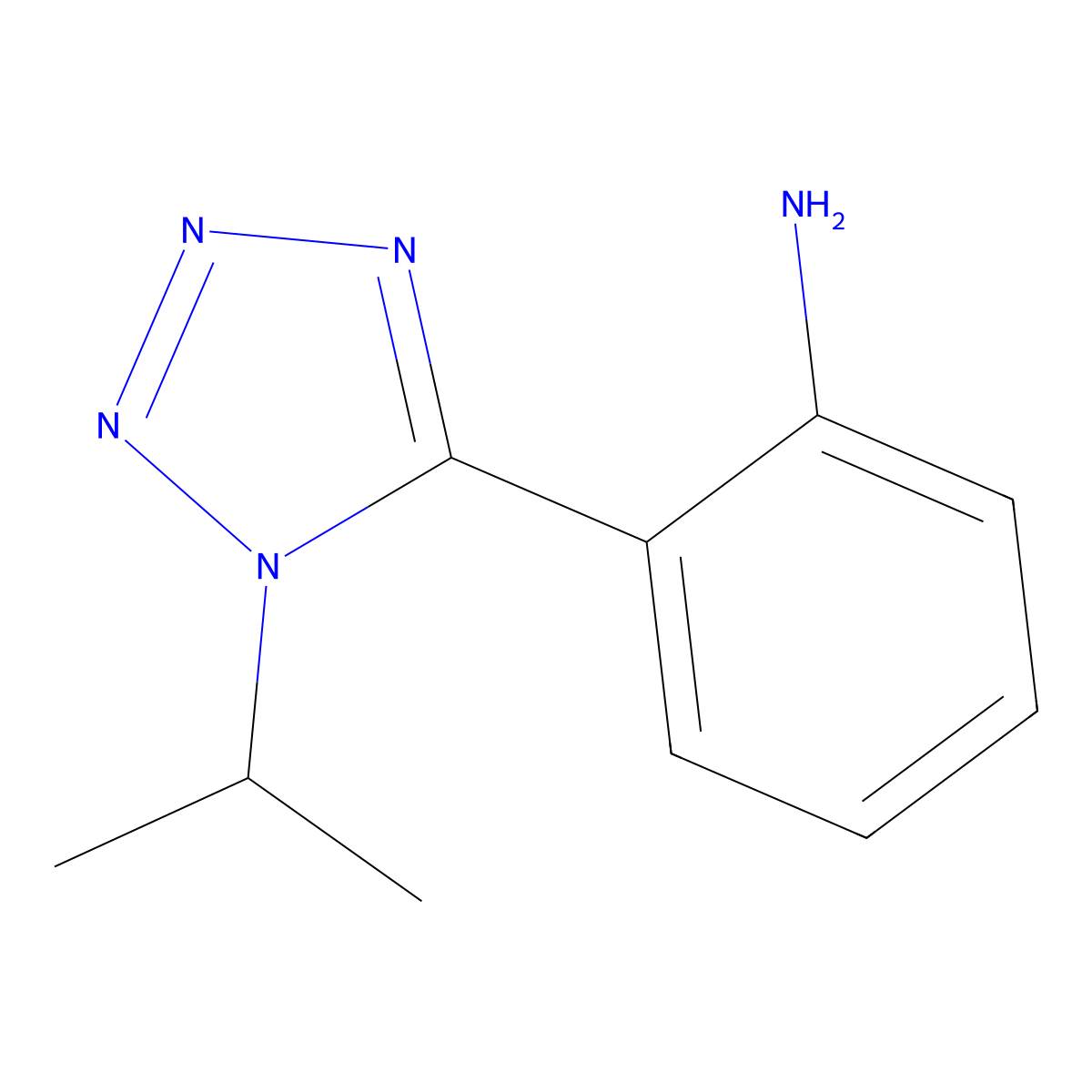 2-[1-(propan-2-yl)-1H-1,2,3,4-tetrazol-5-yl]aniline molecular structure, CAS 1247063-49-5