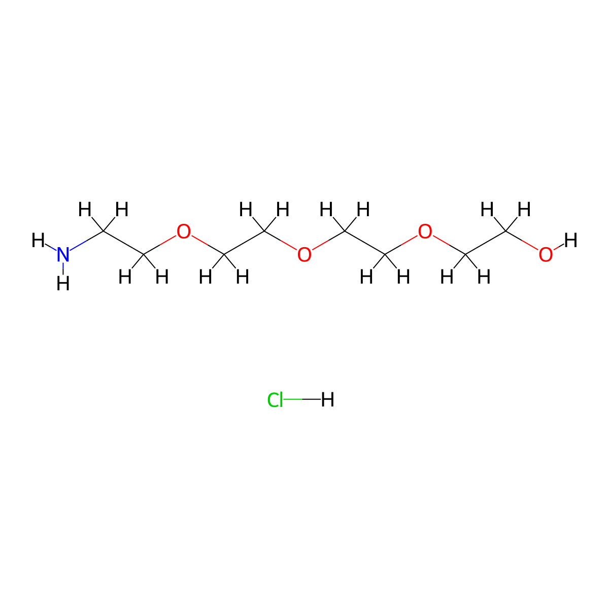 2-{2-[2-(2-Aminoethoxy)ethoxy]ethoxy}ethan-1-ol hydrochloride molecular structure, CAS 1247064-67-0