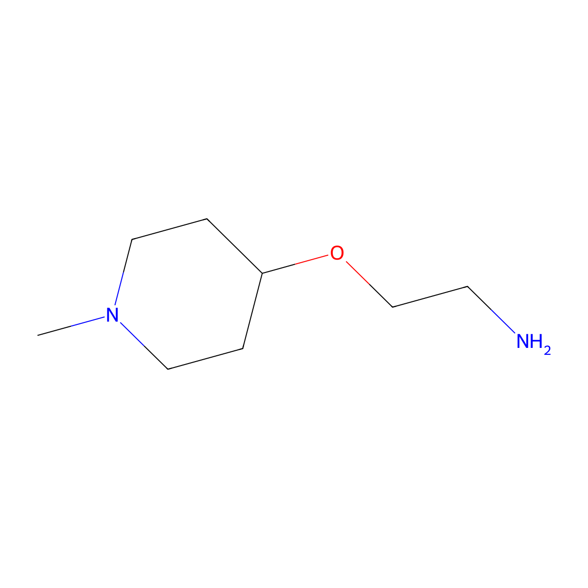 2-((1-Methylpiperidin-4-yl)oxy)ethanamine molecular structure, CAS 1247066-21-2