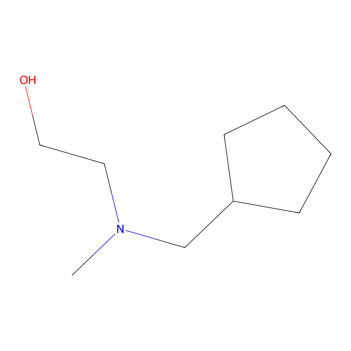 2-[(Cyclopentylmethyl)(methyl)amino]ethan-1-OL molecular structure, CAS 1247066-51-8