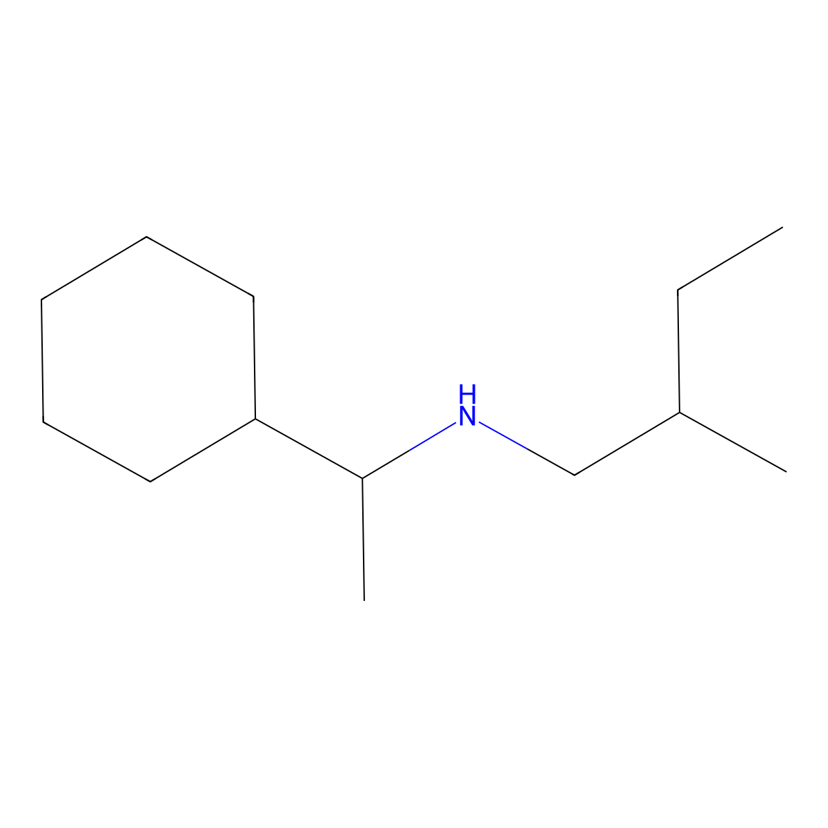(1-Cyclohexylethyl)(2-methylbutyl)amine molecular structure, CAS 1247072-11-2