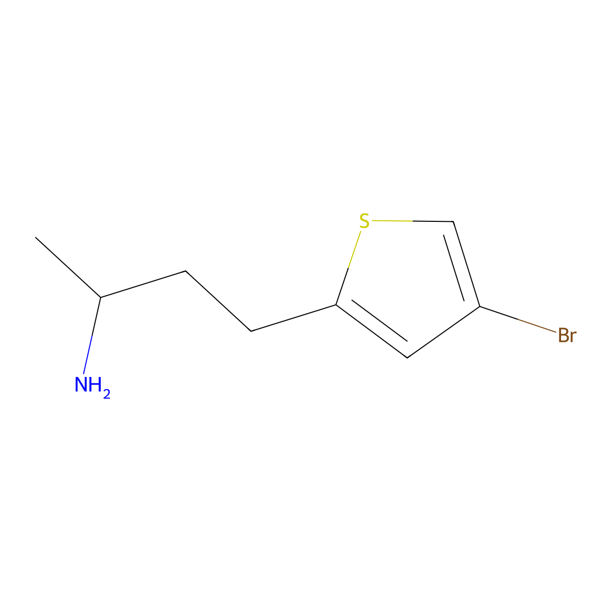 4-(4-Bromothiophen-2-yl)butan-2-amine molecular structure, CAS 1247073-69-3