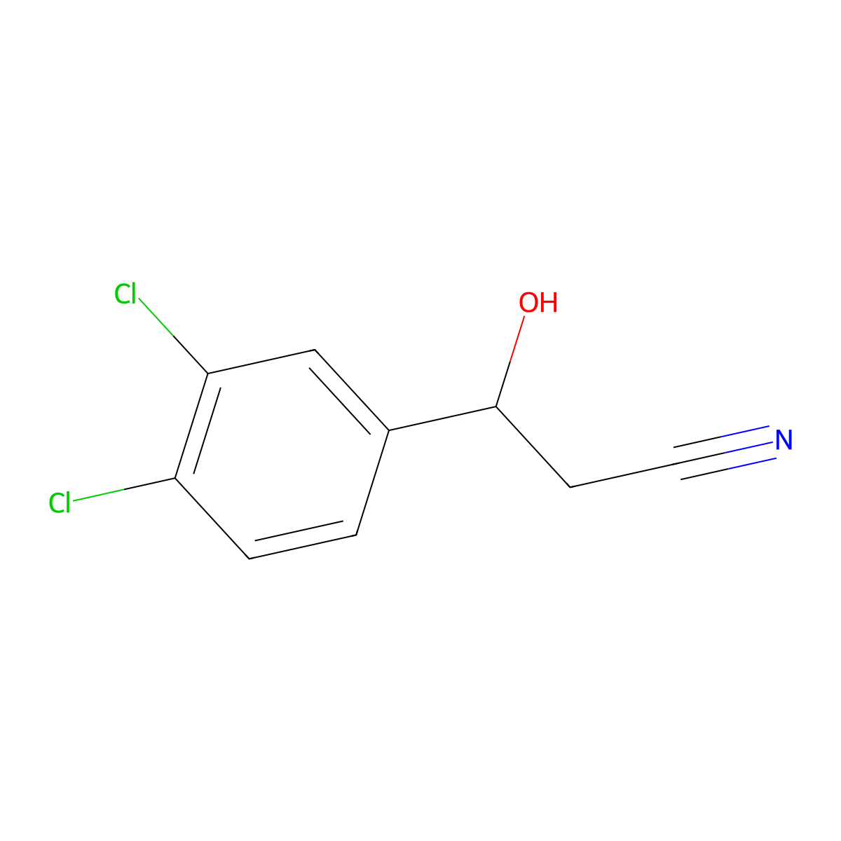 3-(3,4-Dichlorophenyl)-3-hydroxypropanenitrile molecular structure, CAS 1247075-51-9