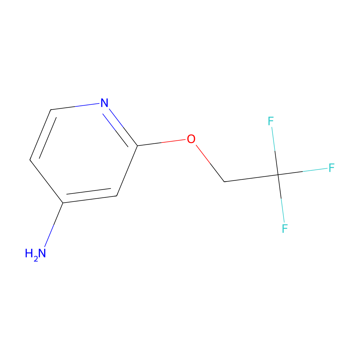 2-(2,2,2-Trifluoroethoxy)pyridin-4-amine molecular structure, CAS 1247075-58-6
