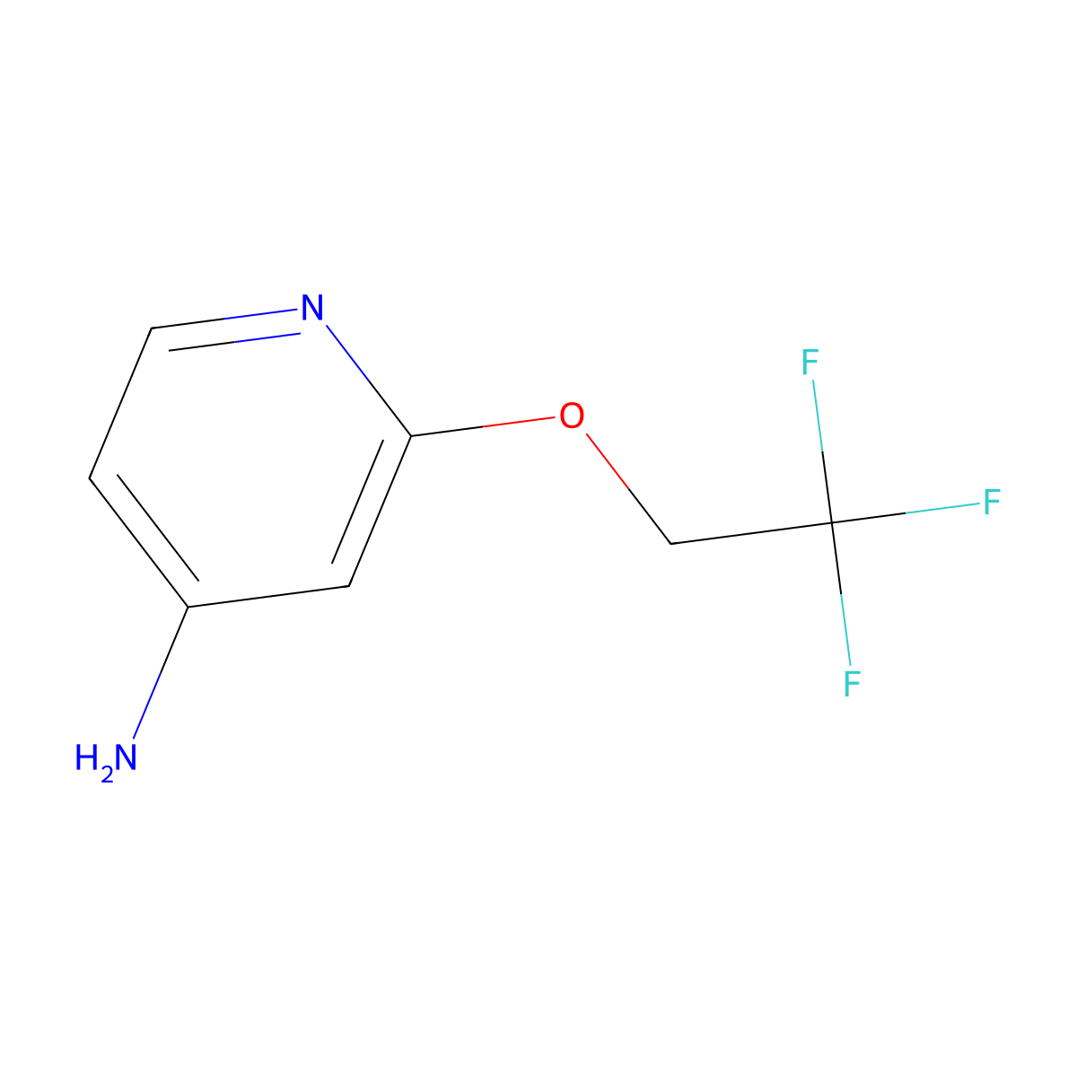 2-(2,2,2-Trifluoroethoxy)pyridin-4-amine molecular structure, CAS 1247075-58-6