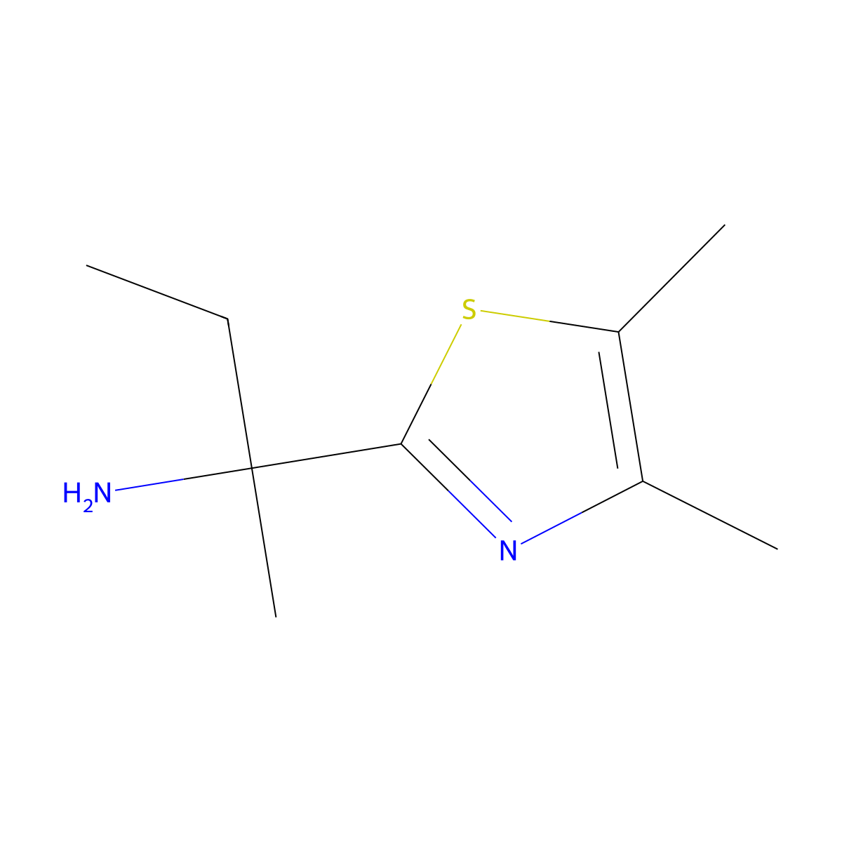 2-(4,5-Dimethylthiazol-2-yl)butan-2-amine molecular structure, CAS 1247076-78-3