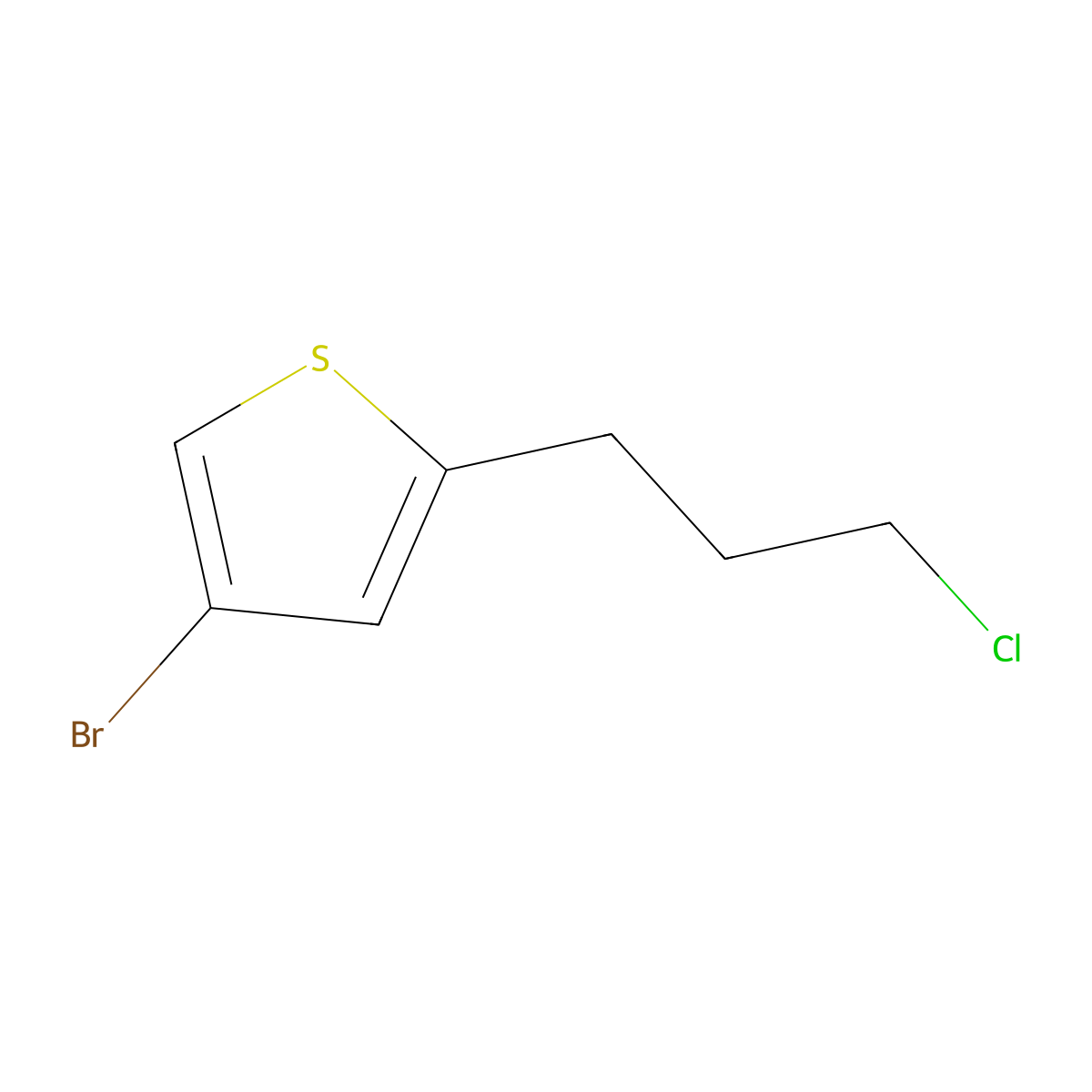 4-Bromo-2-(3-chloropropyl)thiophene molecular structure, CAS 1247077-96-8
