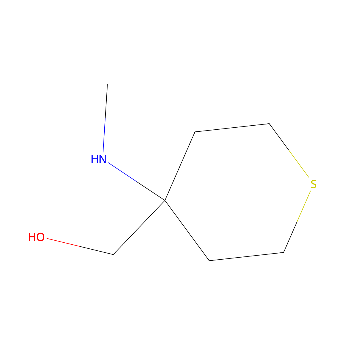 [4-(Methylamino)thian-4-yl]methanol molecular structure, CAS 1247079-91-9