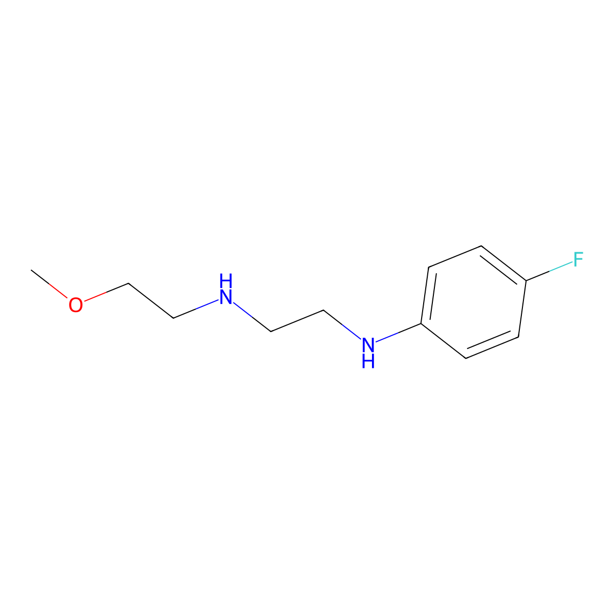 4-fluoro-N-{2-[(2-methoxyethyl)amino]ethyl}aniline molecular structure, CAS 1247084-39-4