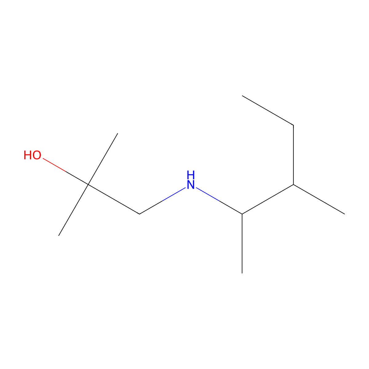 2-Methyl-1-[(3-methylpentan-2-yl)amino]propan-2-ol molecular structure, CAS 1247086-45-8