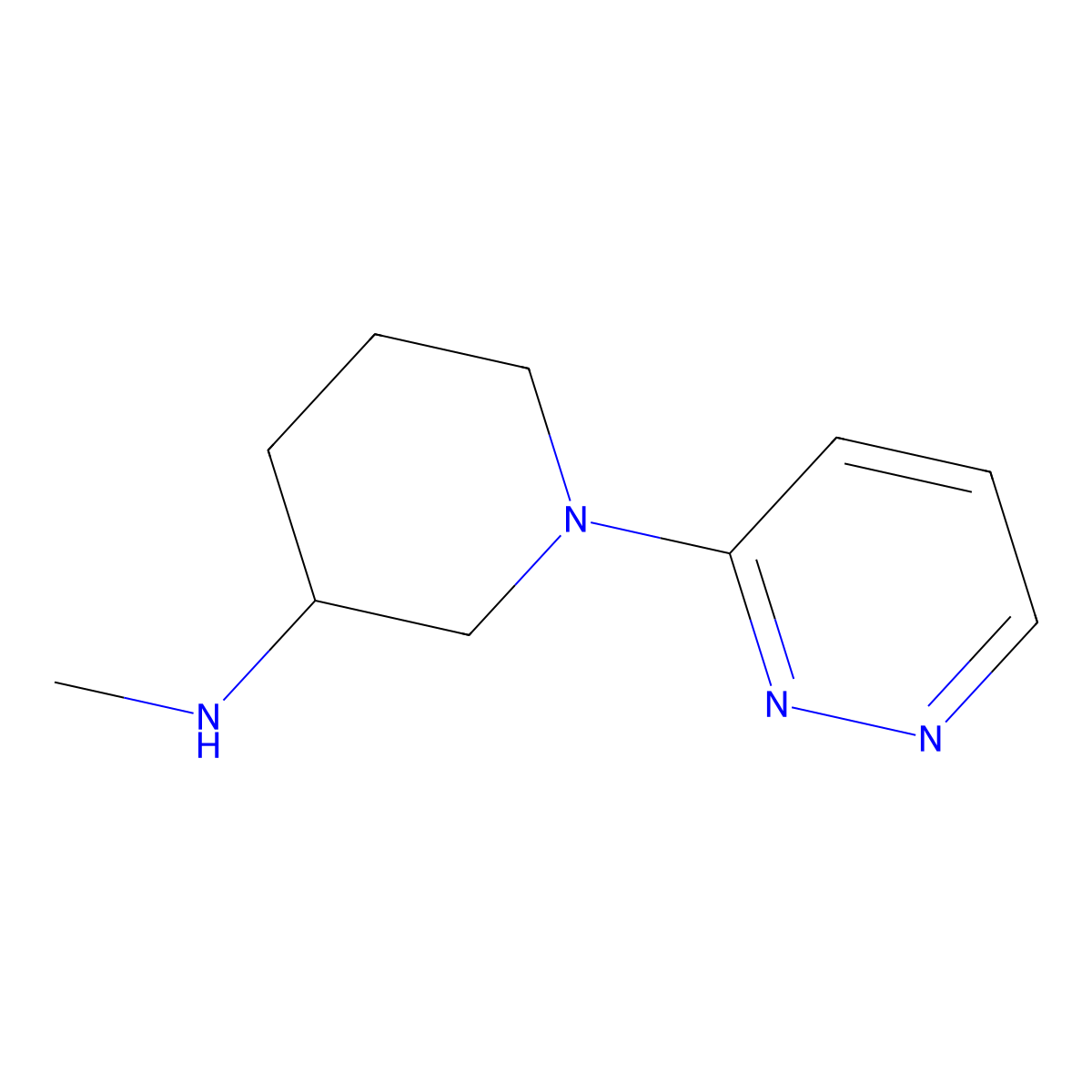 N-methyl-1-(pyridazin-3-yl)piperidin-3-amine molecular structure, CAS 1247087-42-8