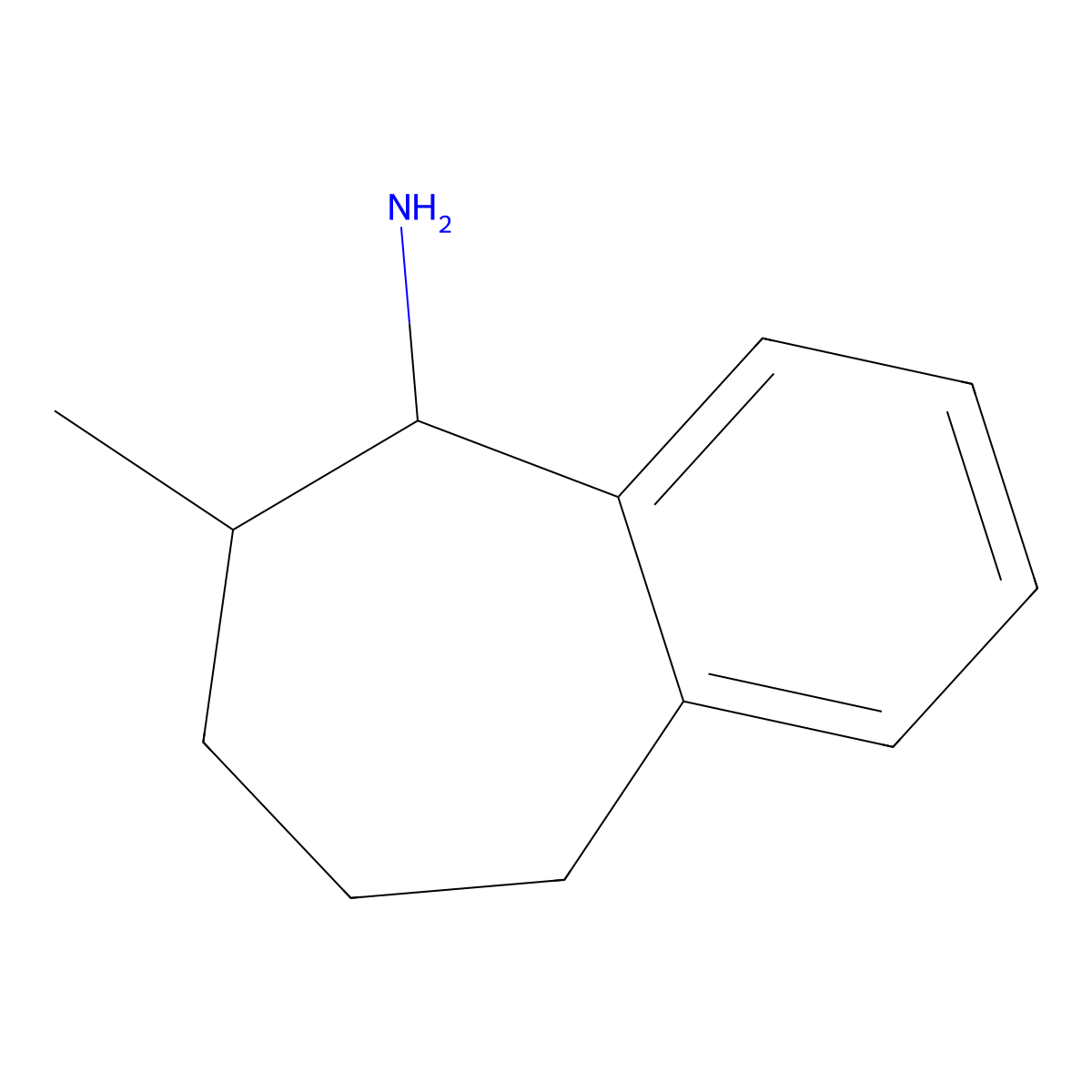 6-methyl-6,7,8,9-tetrahydro-5H-benzo[7]annulen-5-amine molecular structure, CAS 1247088-98-7