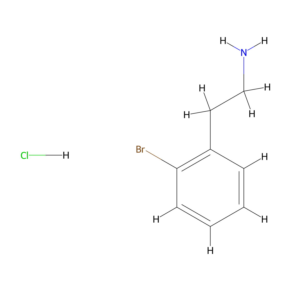 2-(2-Bromophenyl)ethan-1-amine hydrochloride molecular structure, CAS 1247089-11-7