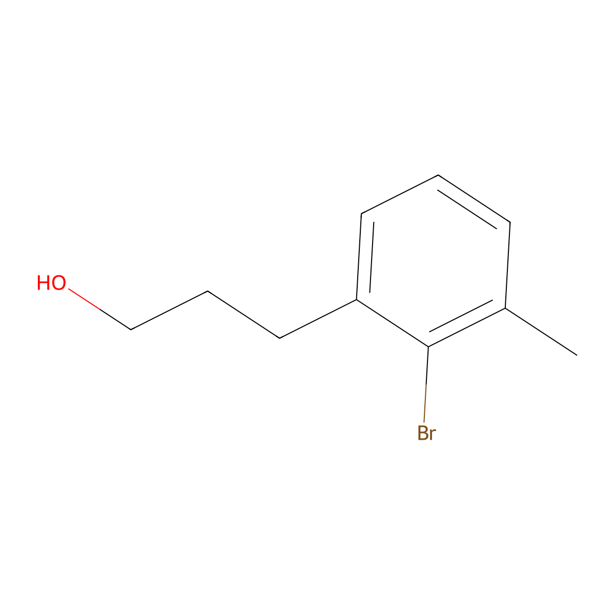 3-(2-Bromo-3-methylphenyl)propan-1-ol molecular structure, CAS 1247089-96-8