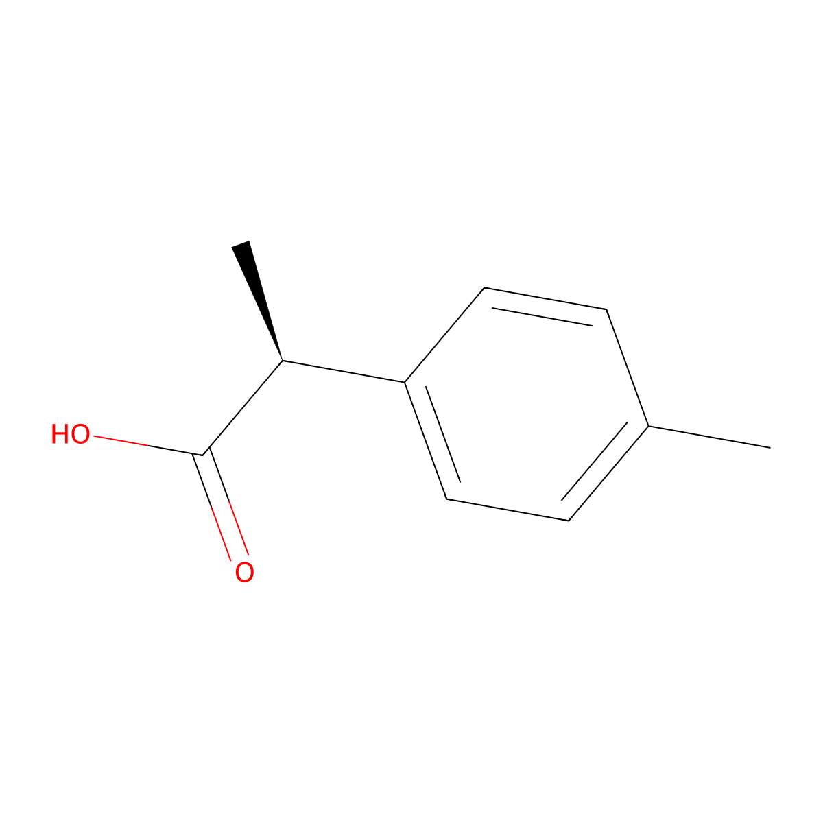 (S)-2-(4-Methylphenyl)propionic acid molecular structure, CAS 124709-72-4