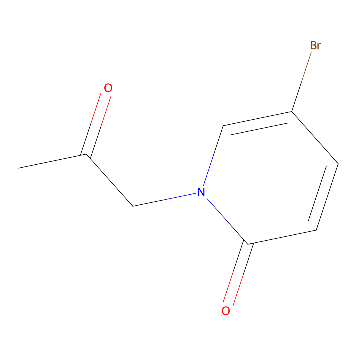 5-Bromo-1-(2-oxopropyl)-1,2-dihydropyridin-2-one molecular structure, CAS 1247092-62-1