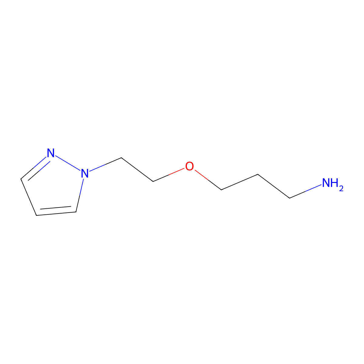 3-(2-(1h-Pyrazol-1-yl)ethoxy)propan-1-amine molecular structure, CAS 1247094-74-1