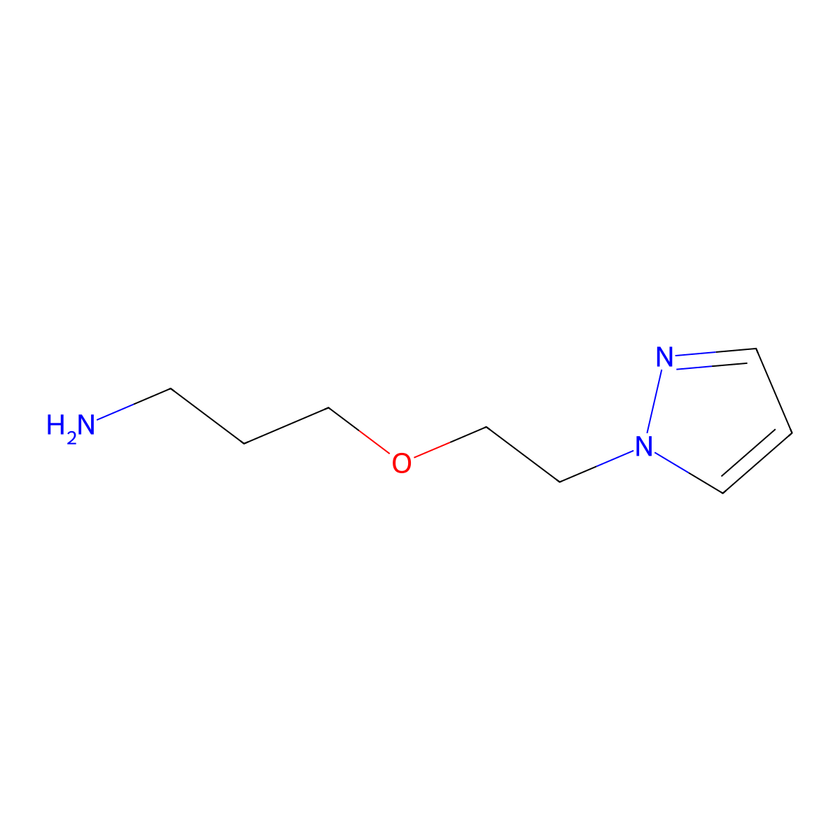 3-(2-(1h-Pyrazol-1-yl)ethoxy)propan-1-amine molecular structure, CAS 1247094-74-1