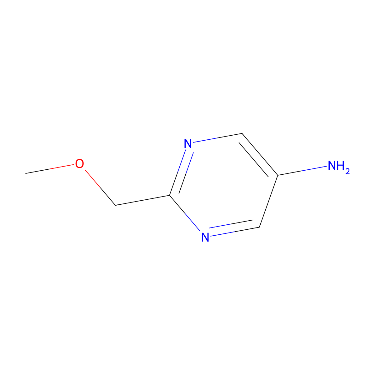 2-(Methoxymethyl)pyrimidin-5-amine molecular structure, CAS 1247094-82-1