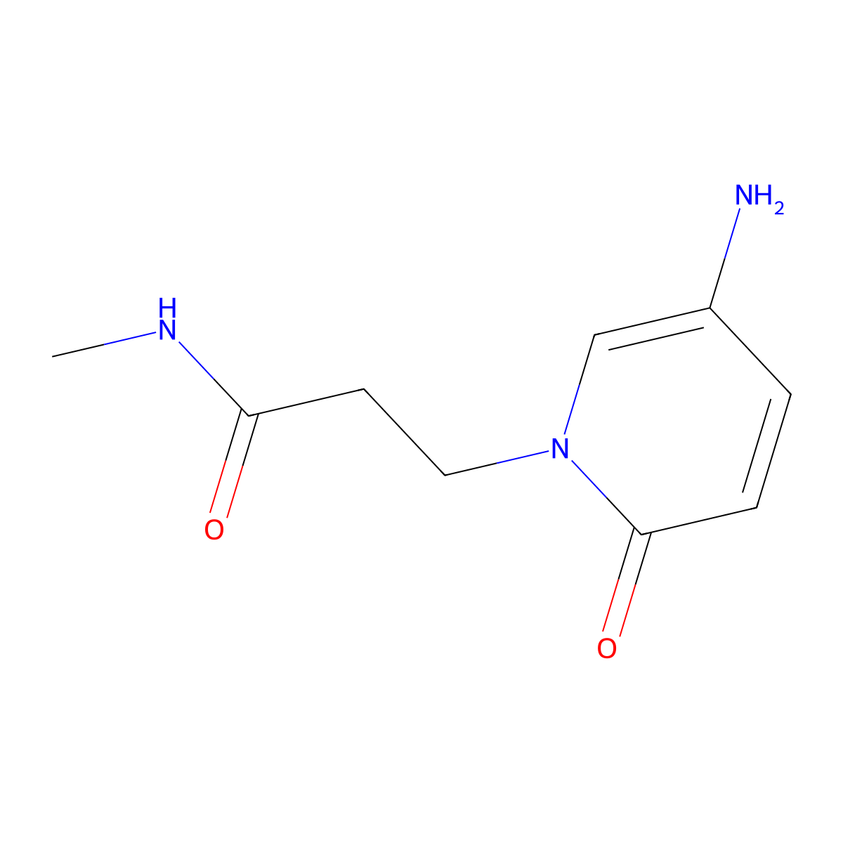 3-(5-amino-2-oxo-1,2-dihydropyridin-1-yl)-N-methylpropanamide molecular structure, CAS 1247095-36-8