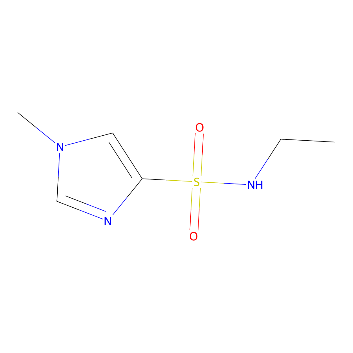 N-ethyl-1-methyl-1H-imidazole-4-sulfonamide molecular structure, CAS 1247098-03-8
