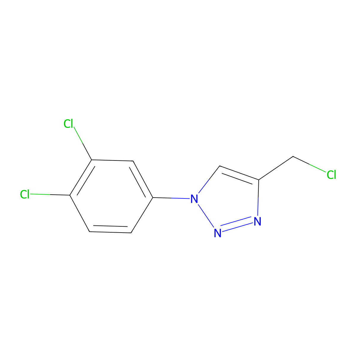4-(chloromethyl)-1-(3,4-dichlorophenyl)-1H-1,2,3-triazole molecular structure, CAS 1247103-24-7