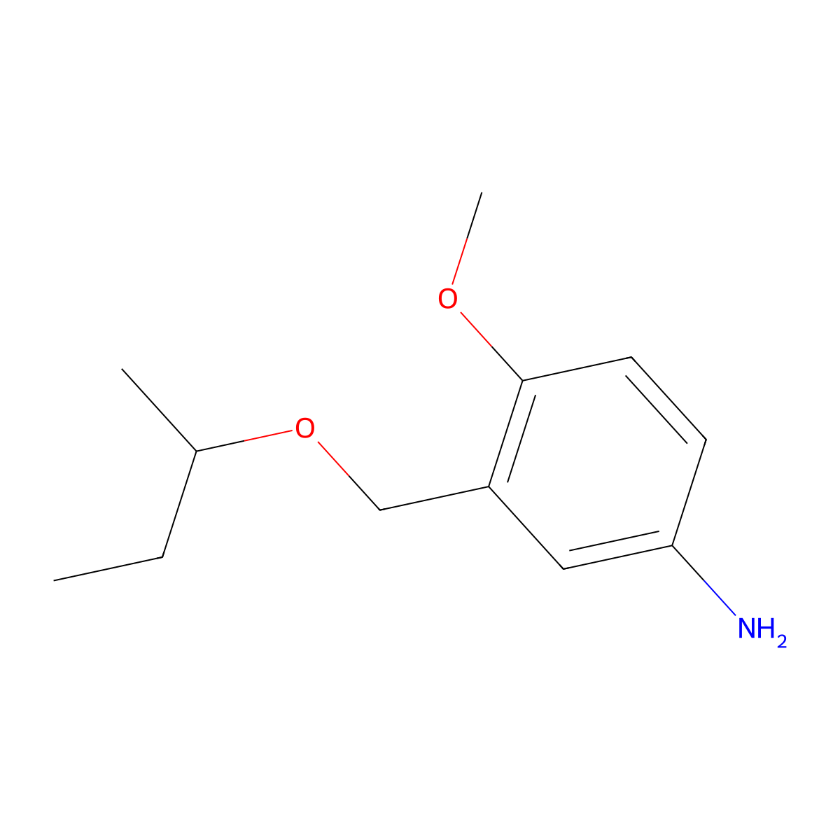 3-[(Butan-2-yloxy)methyl]-4-methoxyaniline molecular structure, CAS 1247107-73-8