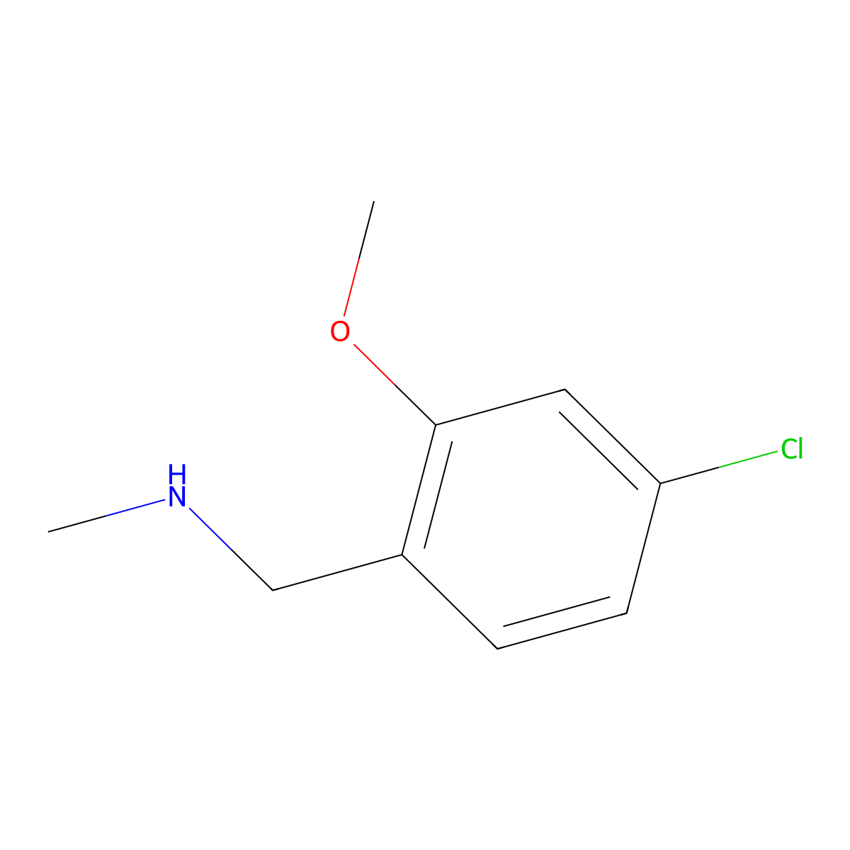 [(4-Chloro-2-methoxyphenyl)methyl](methyl)amine molecular structure, CAS 1247108-83-3