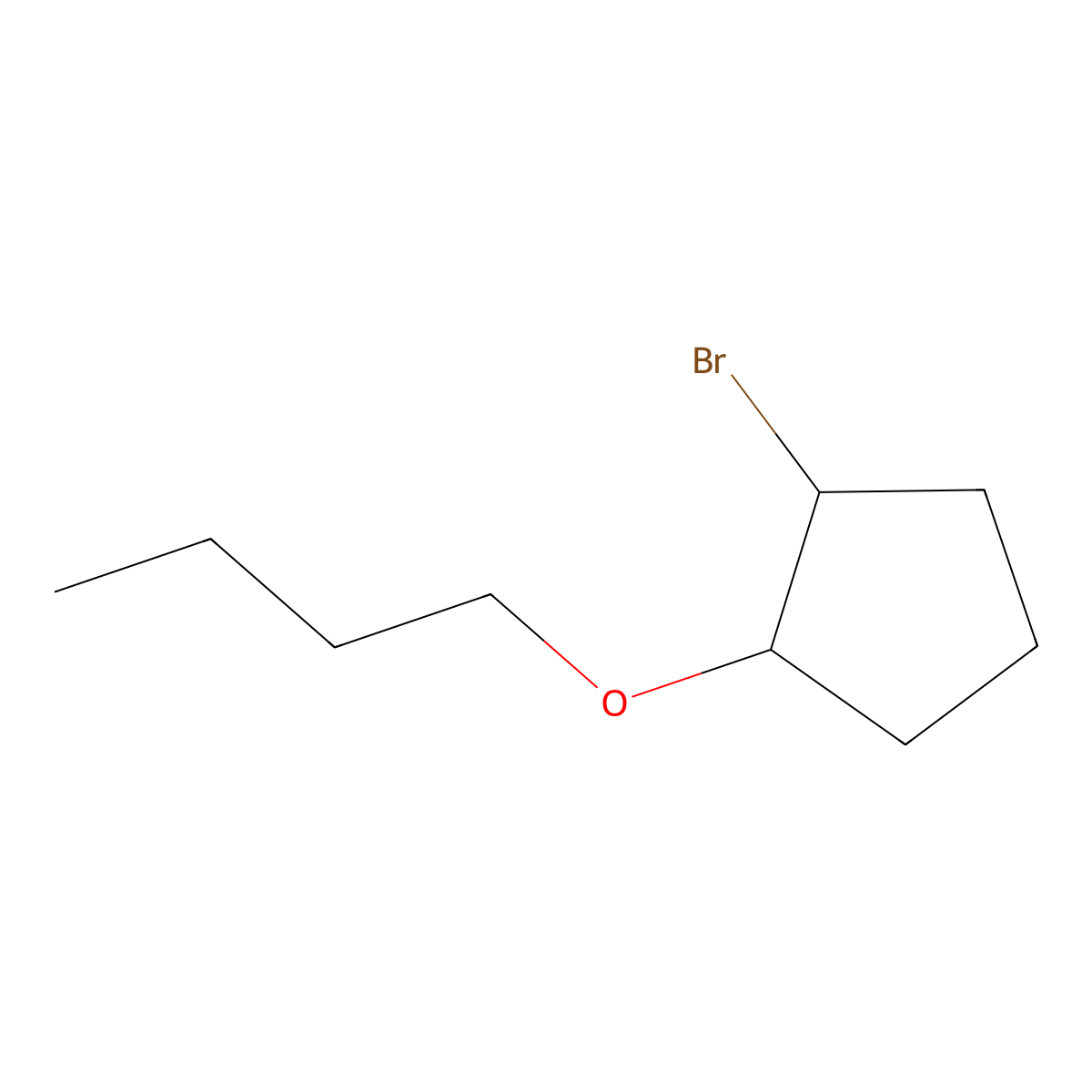 1-Bromo-2-butoxycyclopentane molecular structure, CAS 1247108-84-4