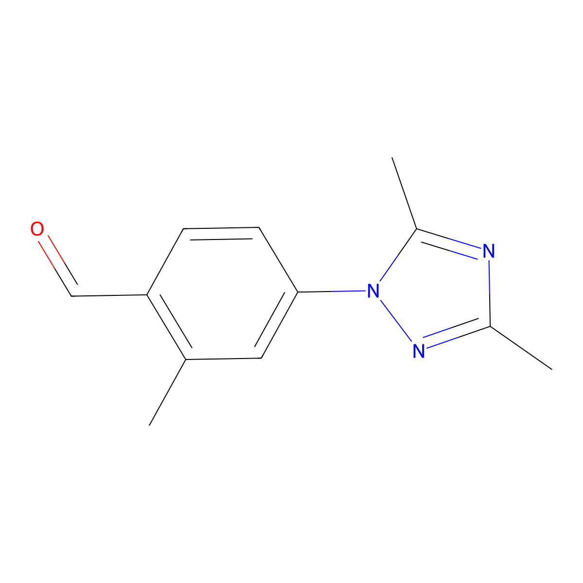 4-(dimethyl-1H-1,2,4-triazol-1-yl)-2-methylbenzaldehyde molecular structure, CAS 1247108-88-8