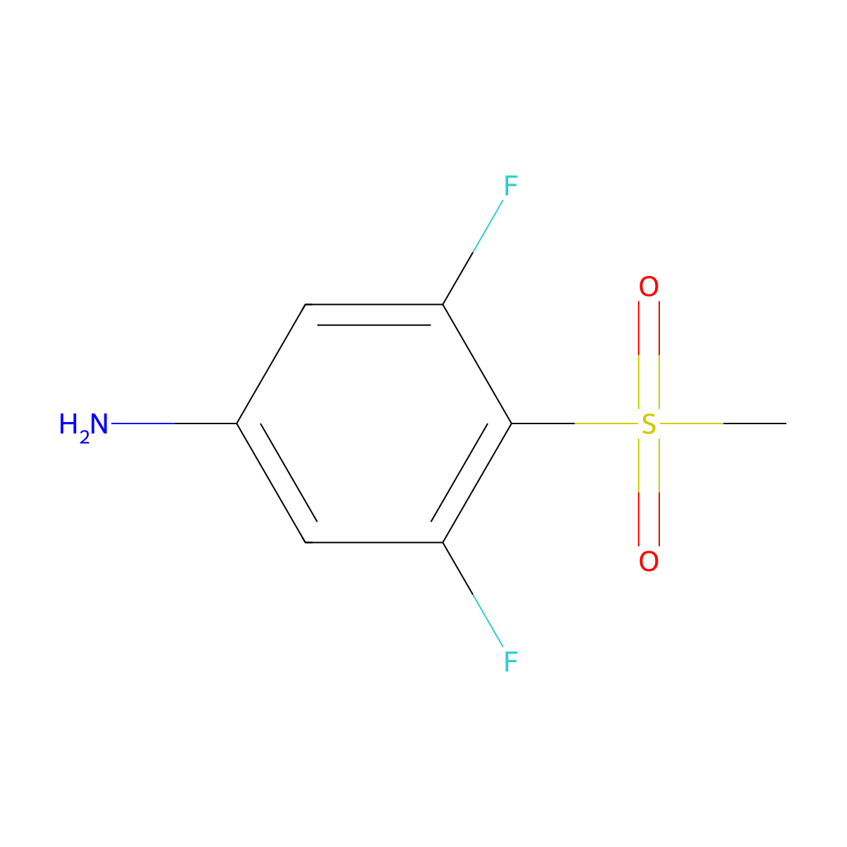 3,5-Difluoro-4-methanesulfonylaniline molecular structure, CAS 1247109-42-7